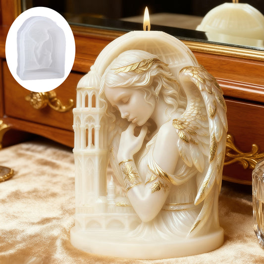 3D Angel Castle Silicone Candle Mold