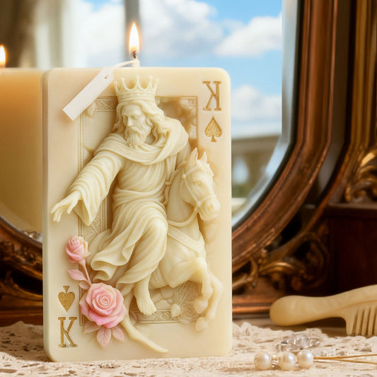 3D Relief Playing Card King Silicone Candle Mold
