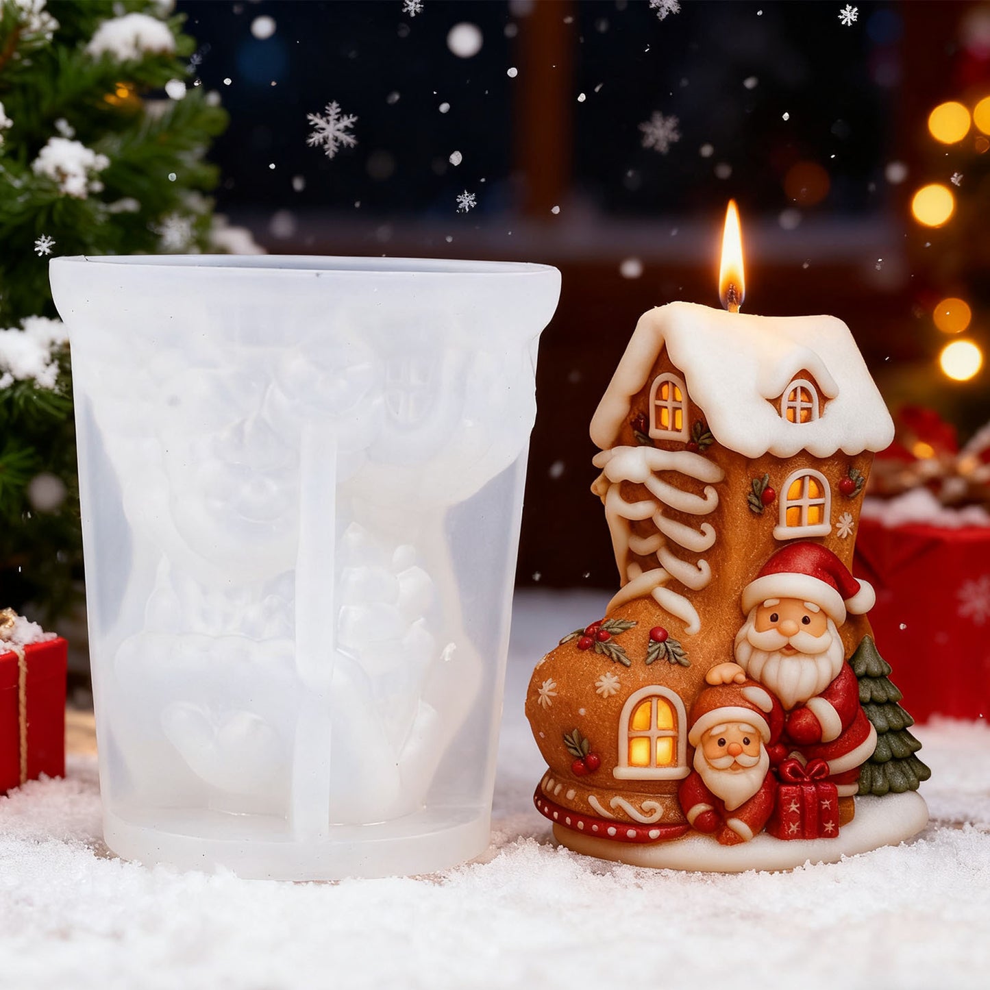 Santa Claus Scented Candle Silicone Mold