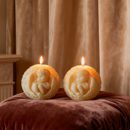 3D Spherical Angel Baby Silicone Candle Mold