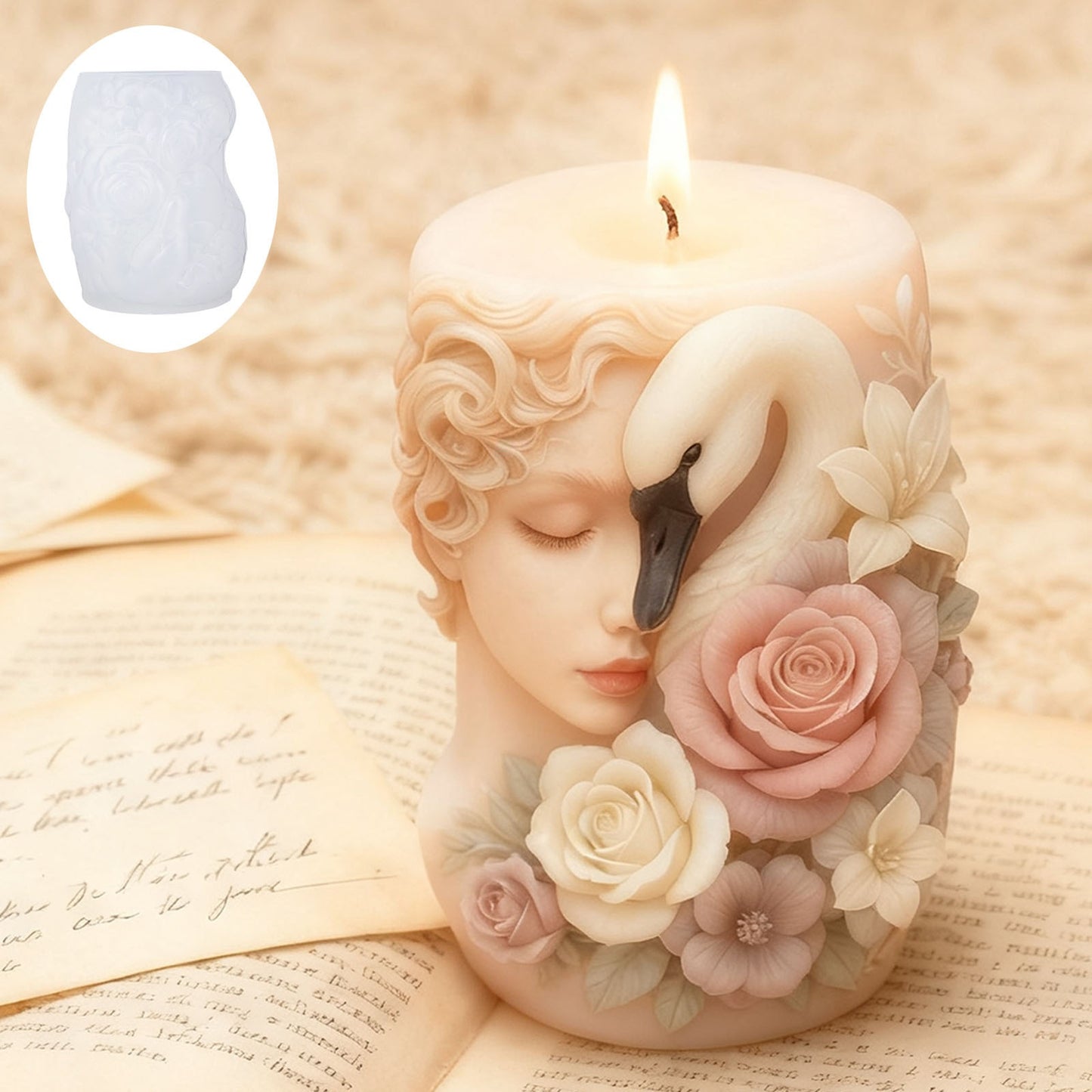 Swan Scented Candle Silicone Mold