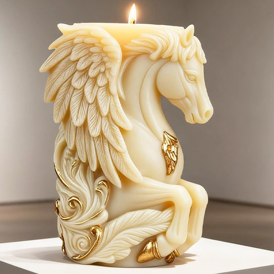 Golden-Winged Pegasus Candle Silicone Mold