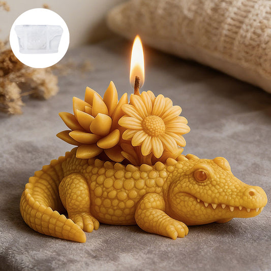 3D Crocodile Silicone Candle Mold