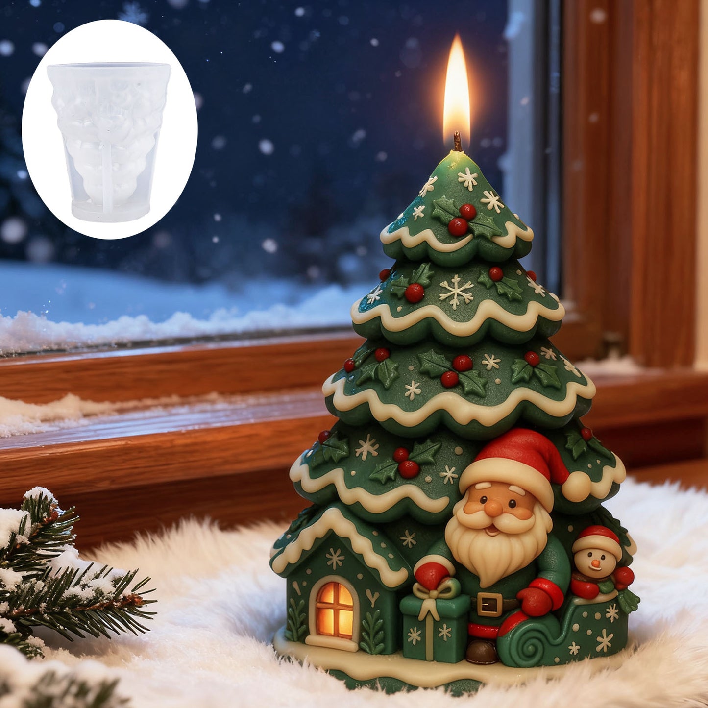 Santa Claus Silicone Candle Mold
