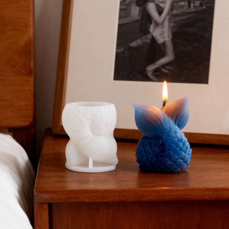 Ocean Mermaid Tail Silicone Mold for DIY Candles