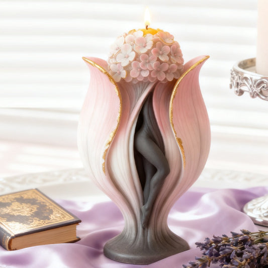3D Floral Female Body Scented Candle Mold