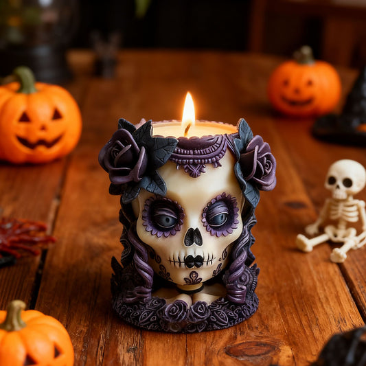 Halloween 3D Skull Silicone Candle Mold