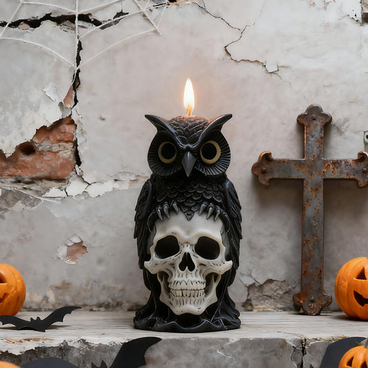 Halloween Owl Skull Silicone Candle Mold