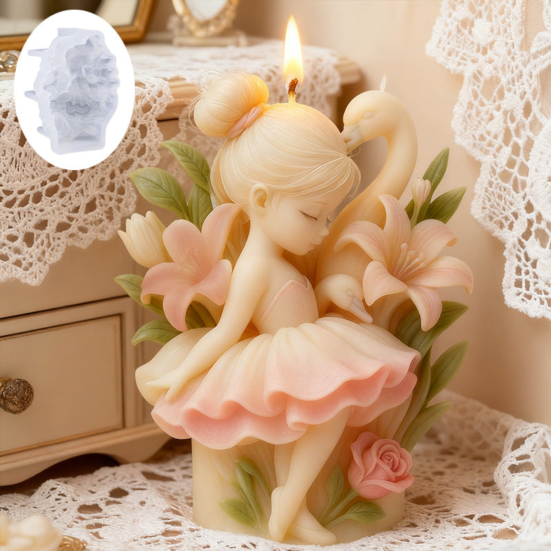 Ballet Swan Scented Candle Silicone Mold
