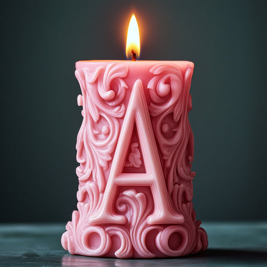 Alphabet Cylinder Silicone Scented Candle Mold