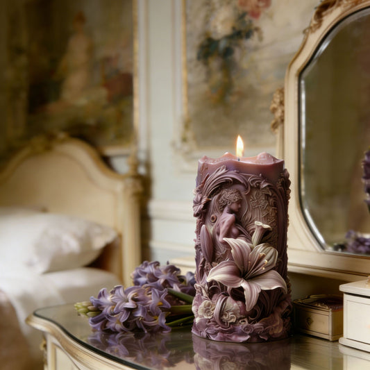 3D Floral Goddess Sculpture Silicone Candle Mold