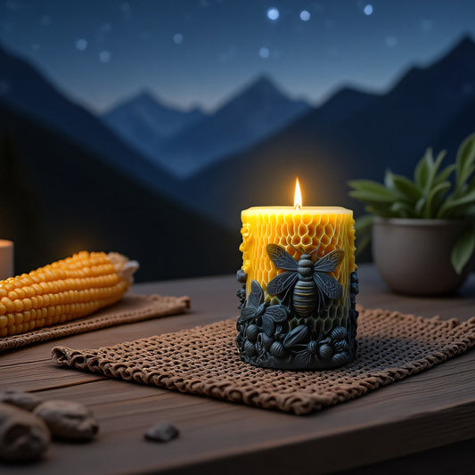 Honeybee on Flower Silicone Scented Candle Mold