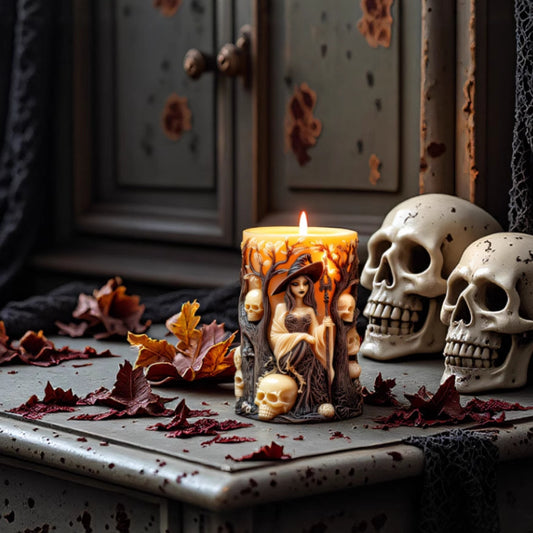 Halloween Witch Scented Candle Silicone Mold