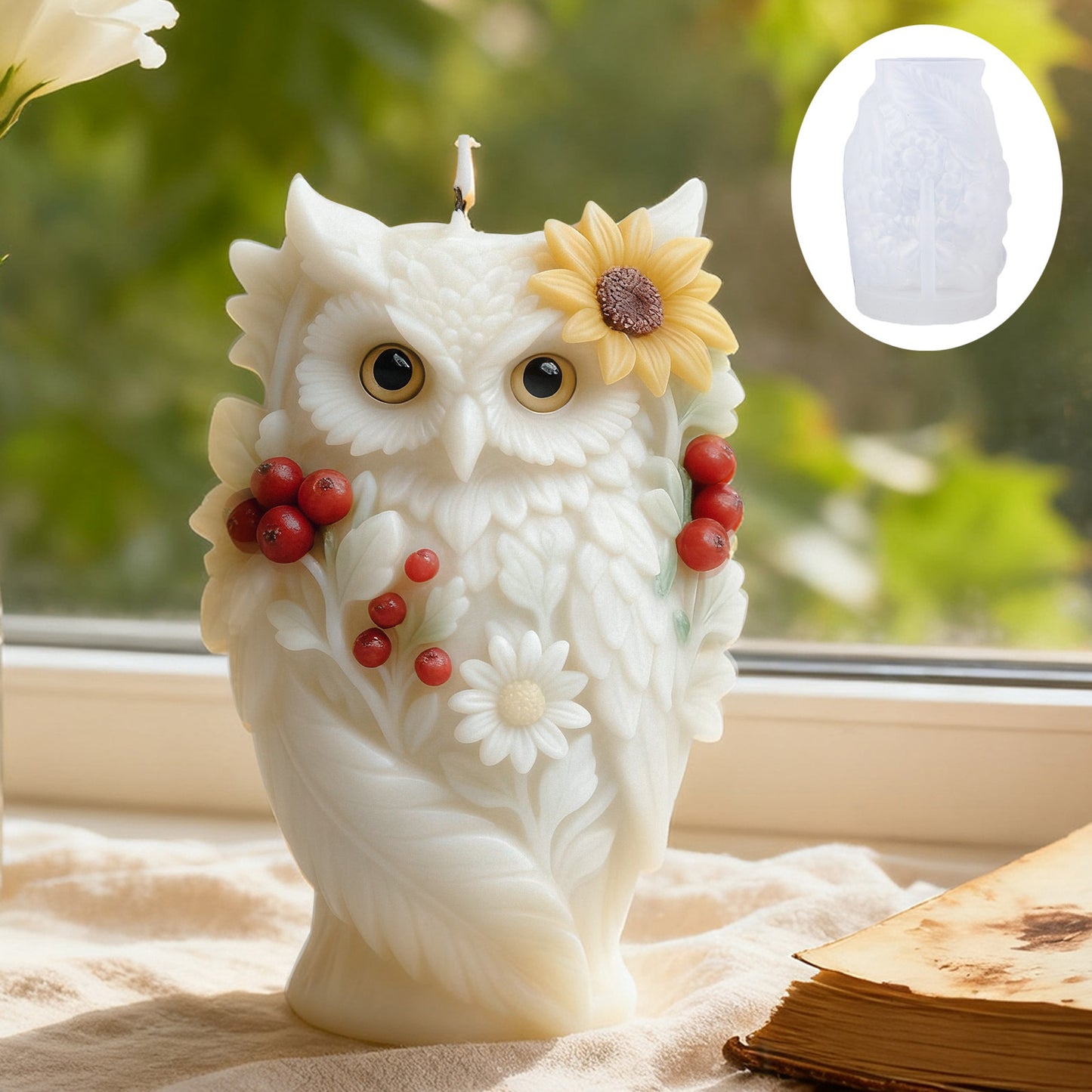 3D Owl Silicone Scented Candle Mold