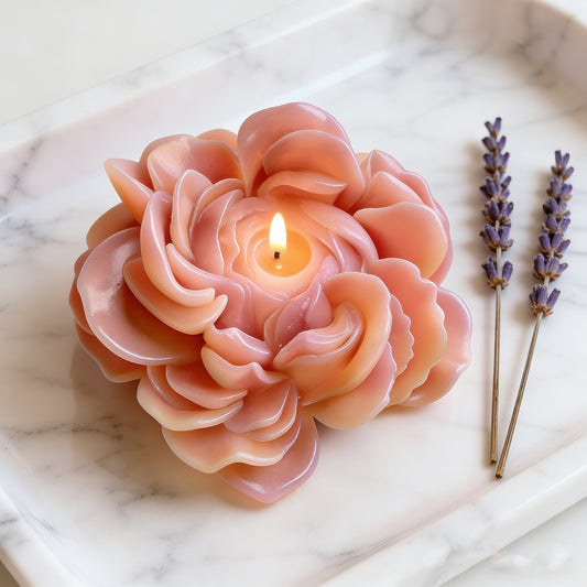 3D Ranunculus Flower Scented Candle Silicone Mold