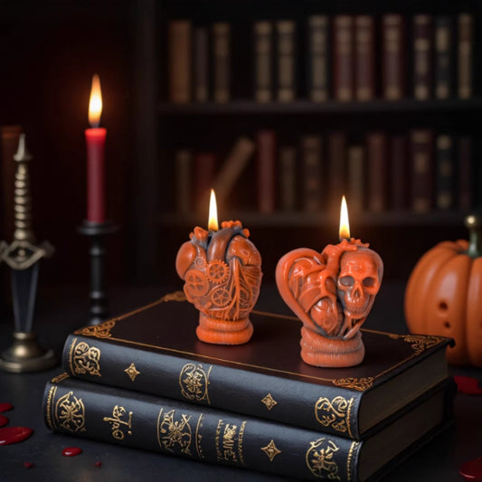 Mechanical Heart Skull Scented Candle Mold