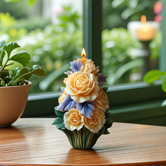 3D Flower Bouquet Silicone Scented Candle Mold