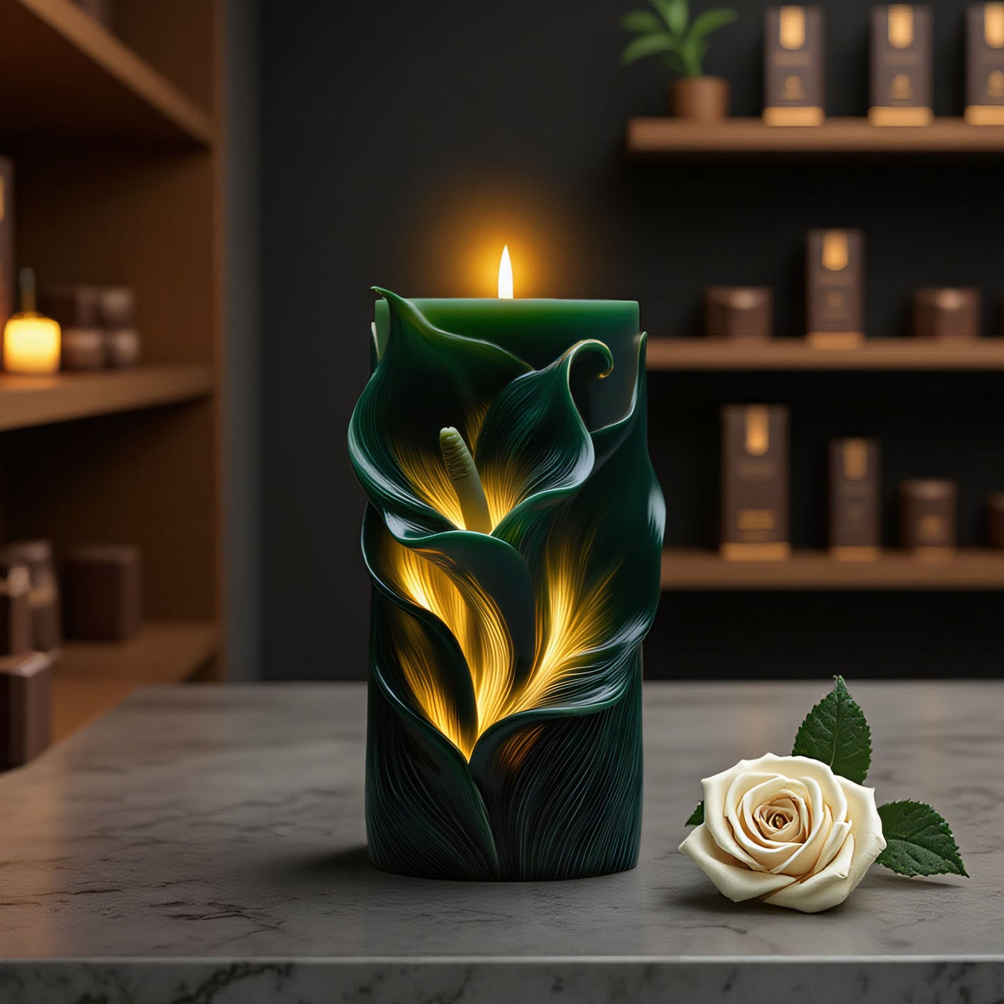 3D Floral Scented Candle Silicone Mold
