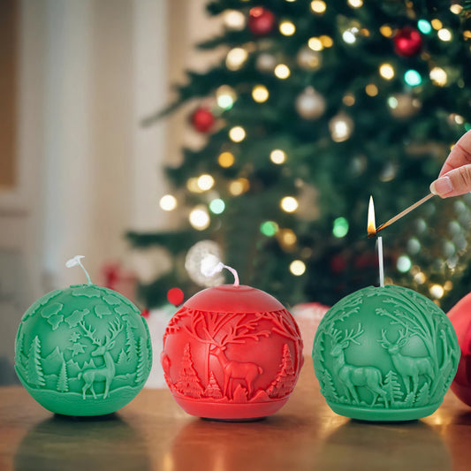 3D Christmas Ornament Candle Silicone Mold