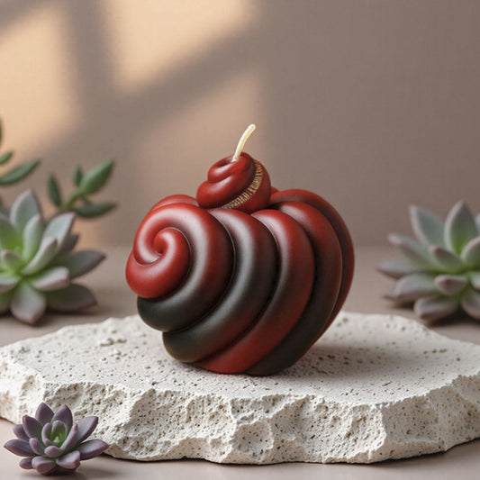 Spiral Heart Snail Scented Candle Silicone Mold