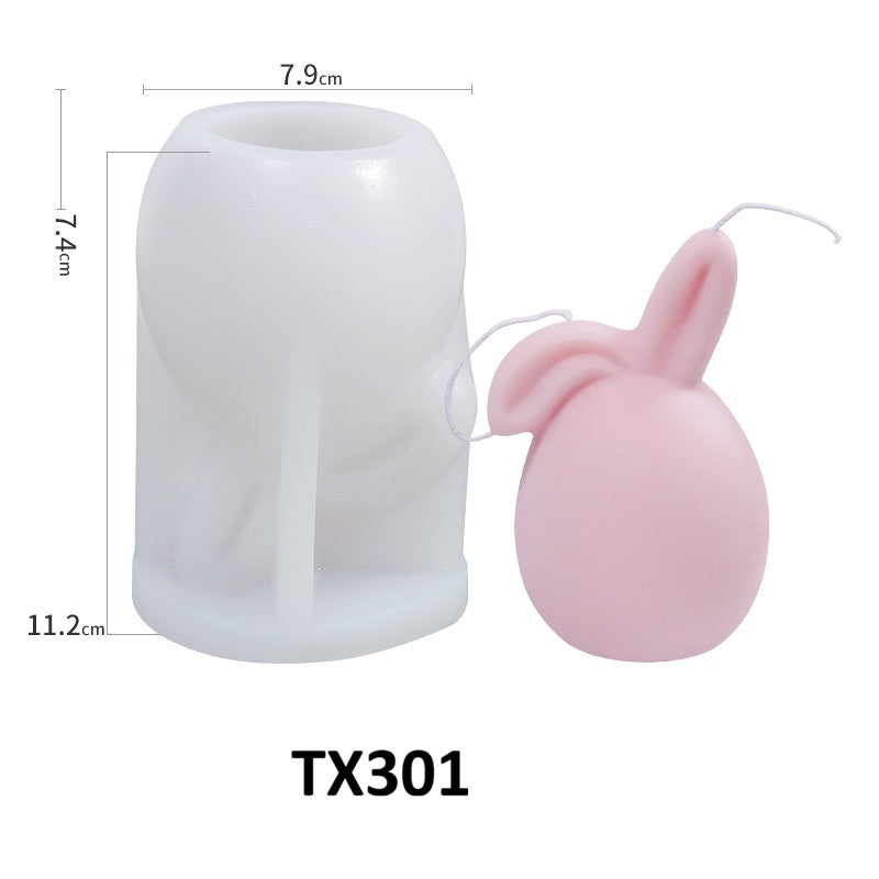Bunny Candle Silicone Mold