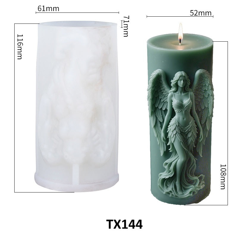 Dreamy Winged Goddess Silicone Scented Candle Mold