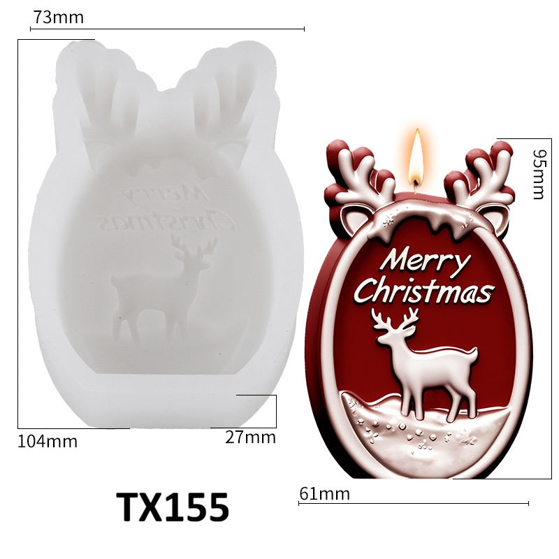 Christmas Reindeer Scented Candle Silicone Mold