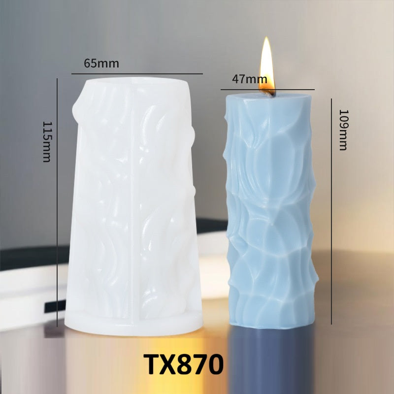 Geometric Pillar Silicone Candle Mold