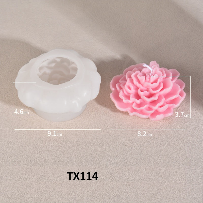 3D Lotus Flower Silicone Mold for Candle & Car Diffuser Stone Making