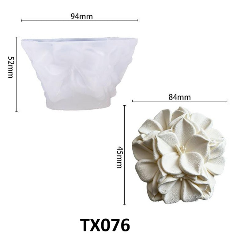 Flower Ball Scented Candle Silicone Mold