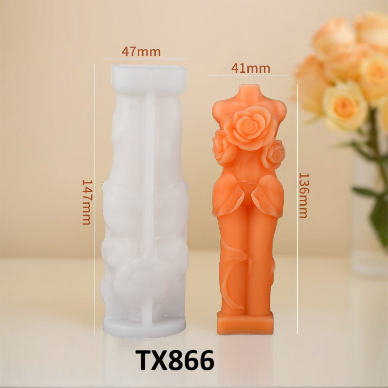 Rose Scented Candle Silicone Mold