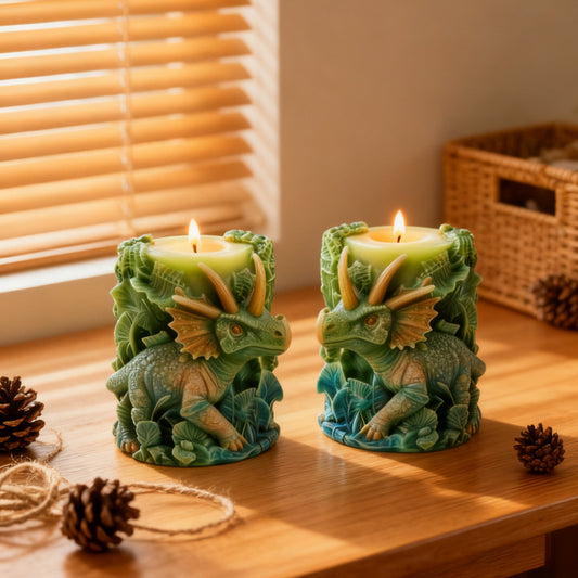 3D Triceratops Dinosaur Silicone Candle Mold