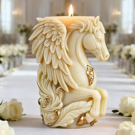 Golden-Winged Pegasus Candle Silicone Mold