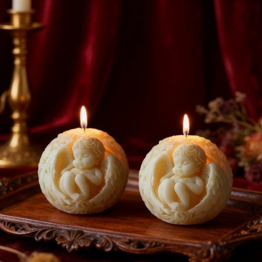 3D Spherical Angel Baby Silicone Candle Mold