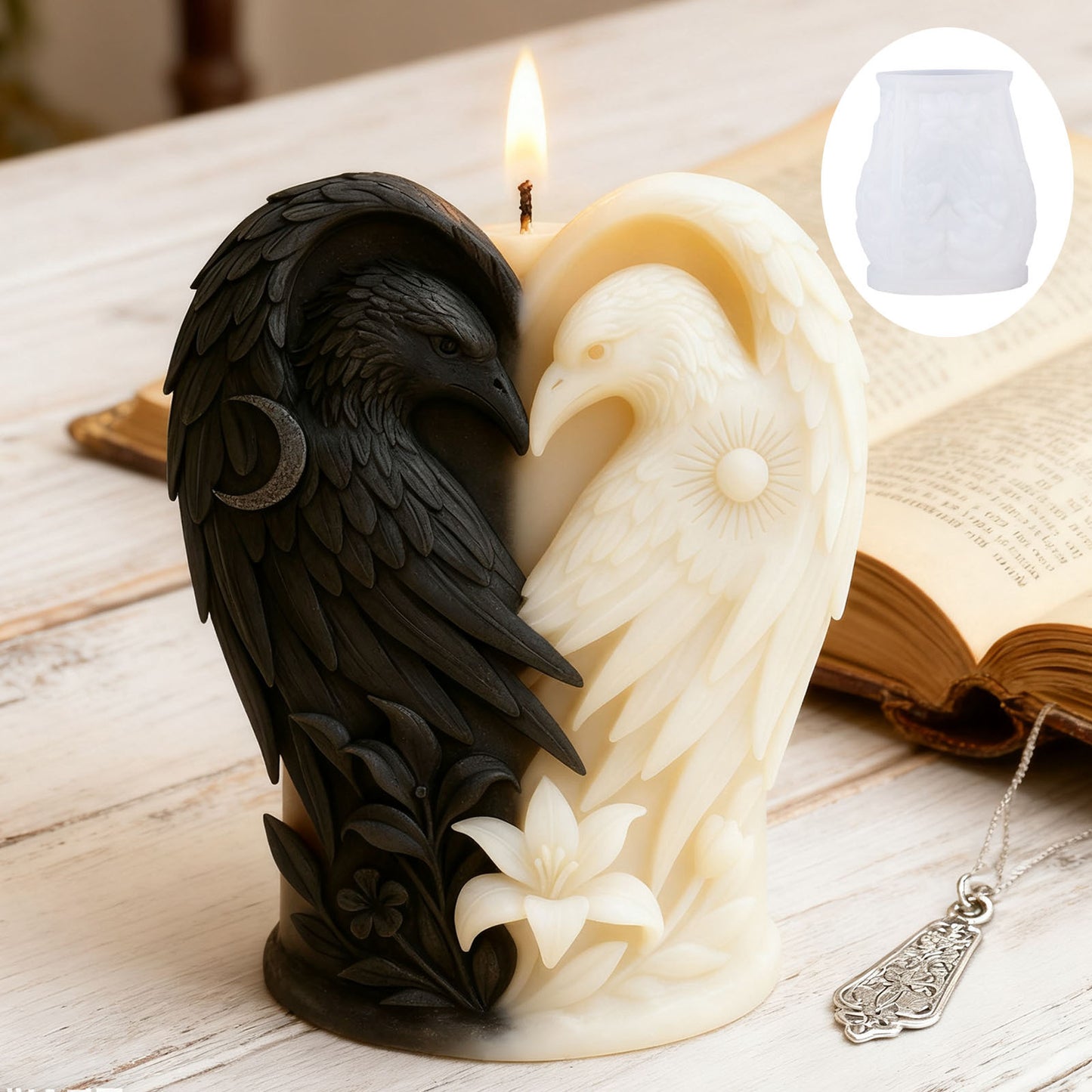 3D Relief Double Eagle Silicone Candle Mold