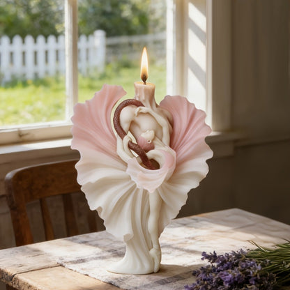 3D Relief Dancing Snake Wrapped Heart Silicone Candle Mold