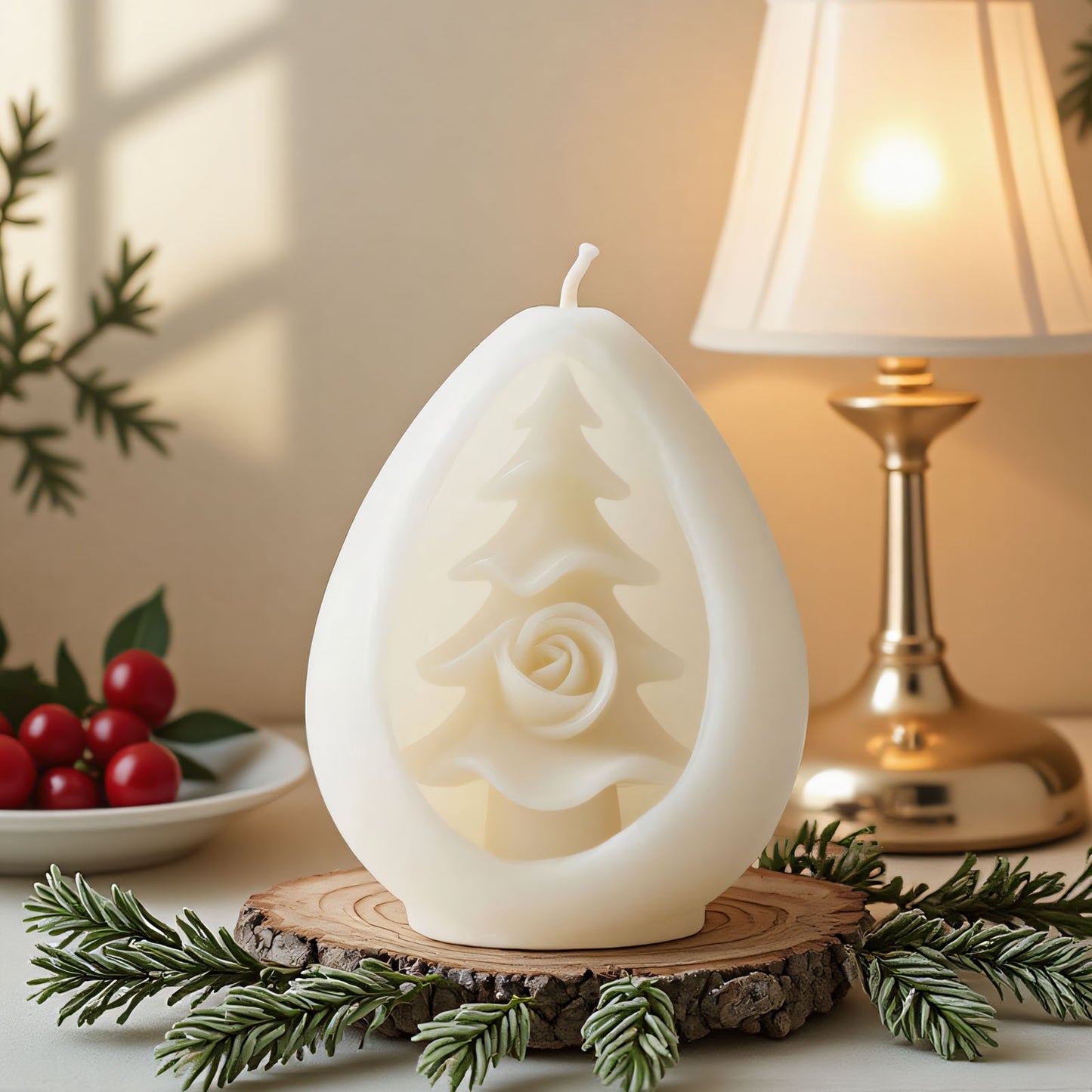 Christmas Tree Ball Scented Candle Silicone Mold