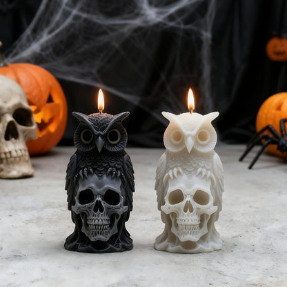 Halloween Owl Skull Silicone Candle Mold