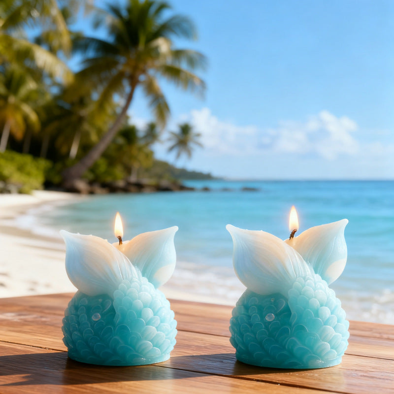 Ocean Mermaid Tail Silicone Mold for DIY Candles