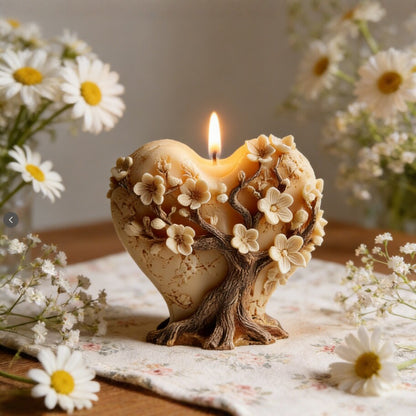 Love Heart Tree Scented Candle Silicone Mold