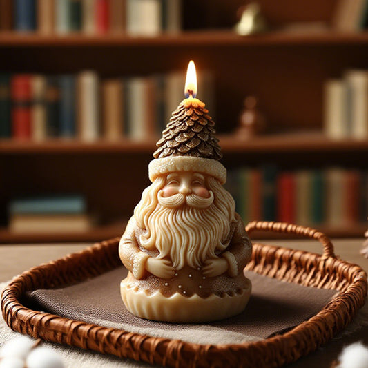 3D Santa Claus Silicone Scented Candle Mold