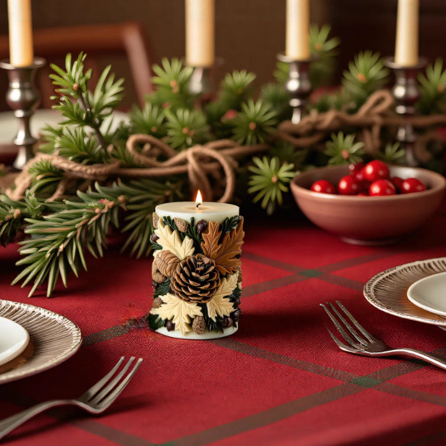 3D Pine Cone Silicone Candle Mold for Christmas