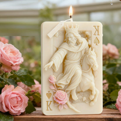 3D Relief Playing Card King Silicone Candle Mold