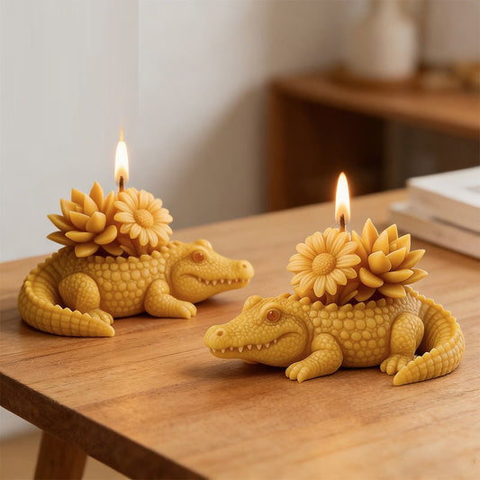 3D Crocodile Silicone Candle Mold