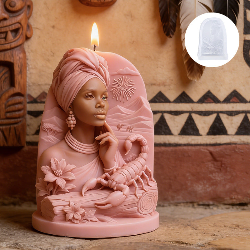 3D Desert Queen Silicone Candle Mold