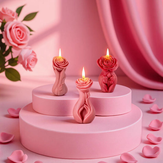 Valentine's Day 3D Rose Art Silicone Candle Mold