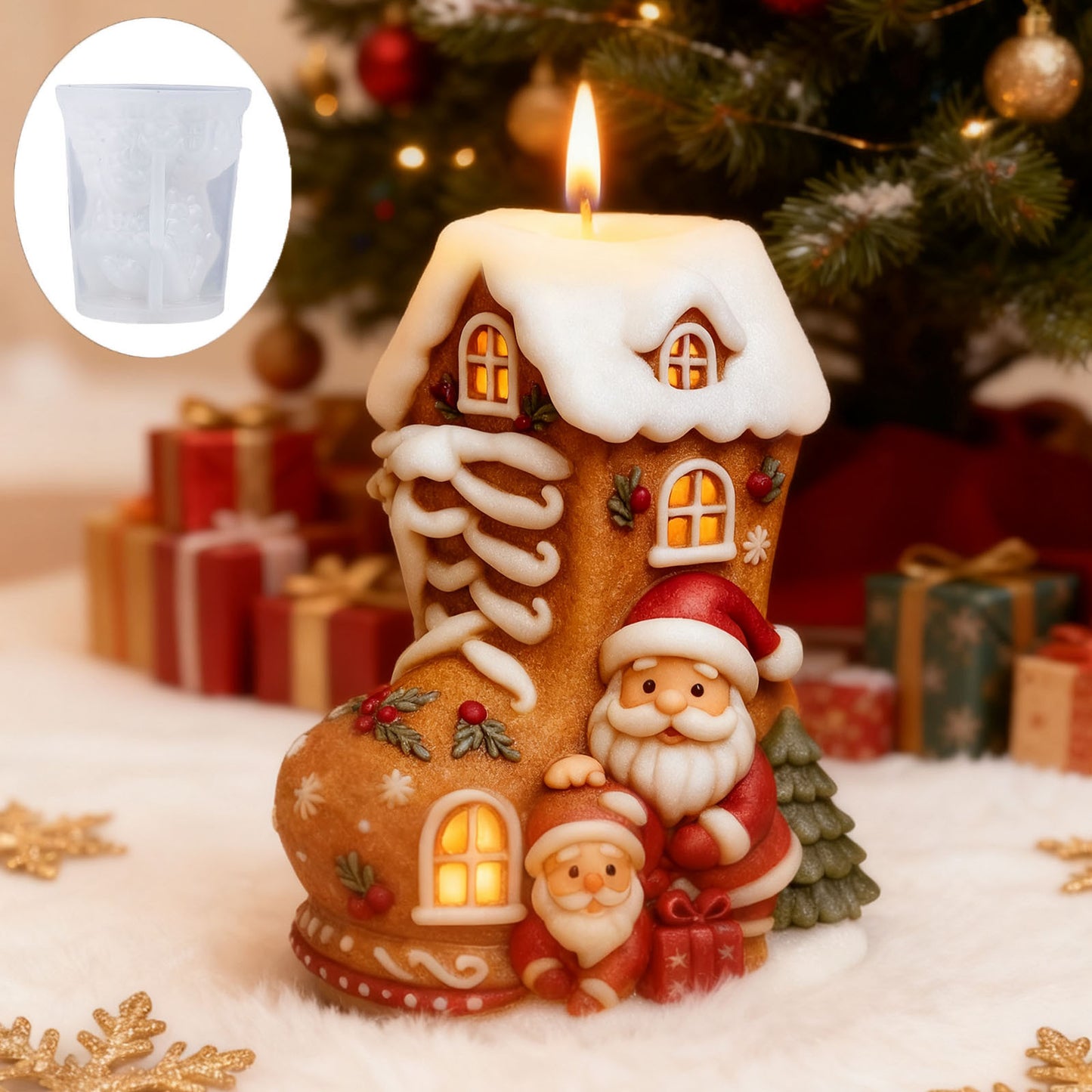 Santa Claus Scented Candle Silicone Mold