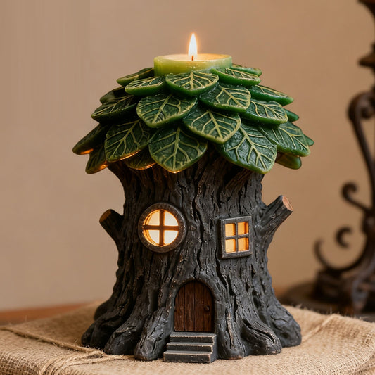 3D Forest Cottage Silicone Mold for Scented Plaster Ornaments
