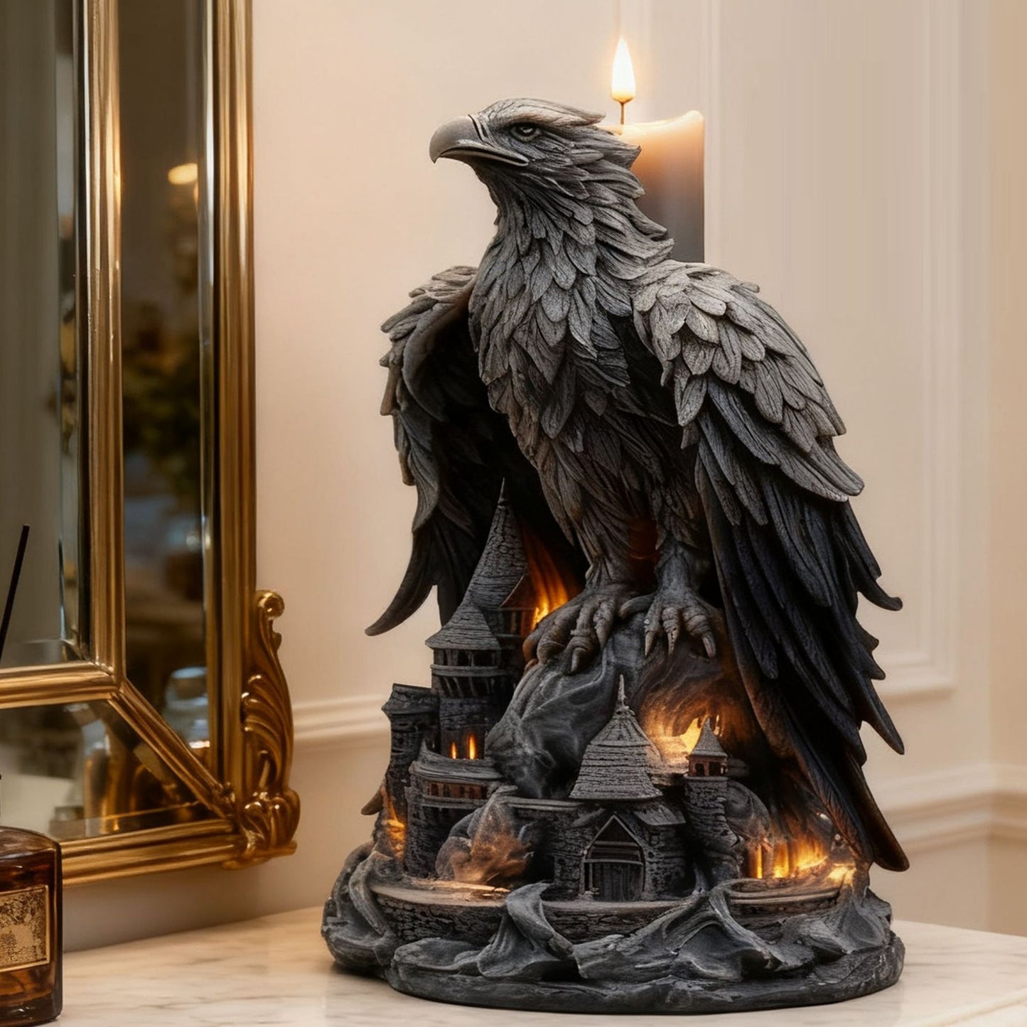3D Eagle and Castle Silicone Scented Candle Mold
