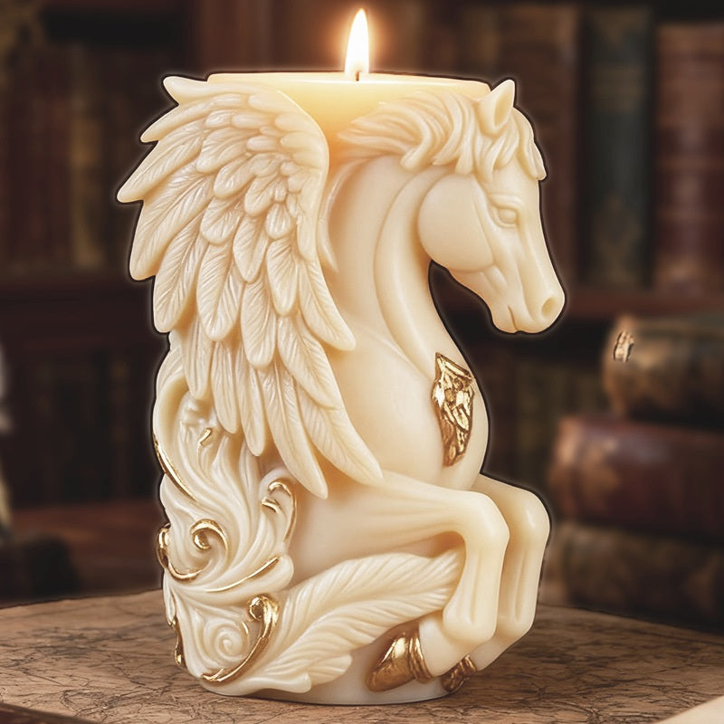 Golden-Winged Pegasus Candle Silicone Mold